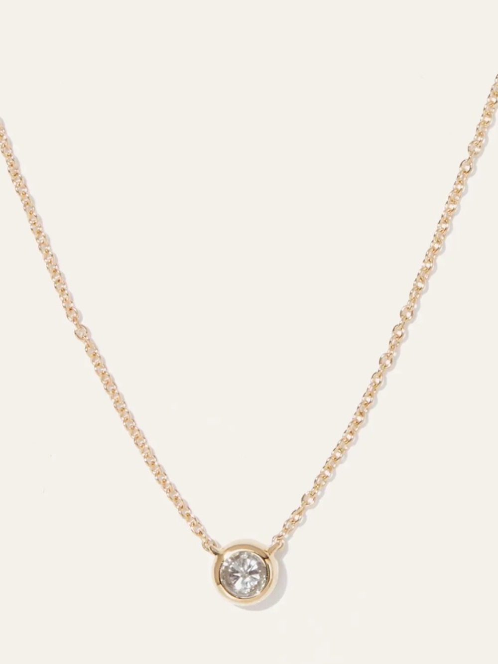 Quince 14K Gold Diamond Bezel Necklace